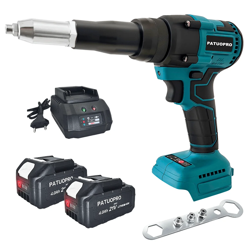 Cordless Brushless Electric Blind Rivet Gun 2.4-5.0mm Rivet Nut Gun Portable Rivet Gun Power Tool For Makita 18V Battery