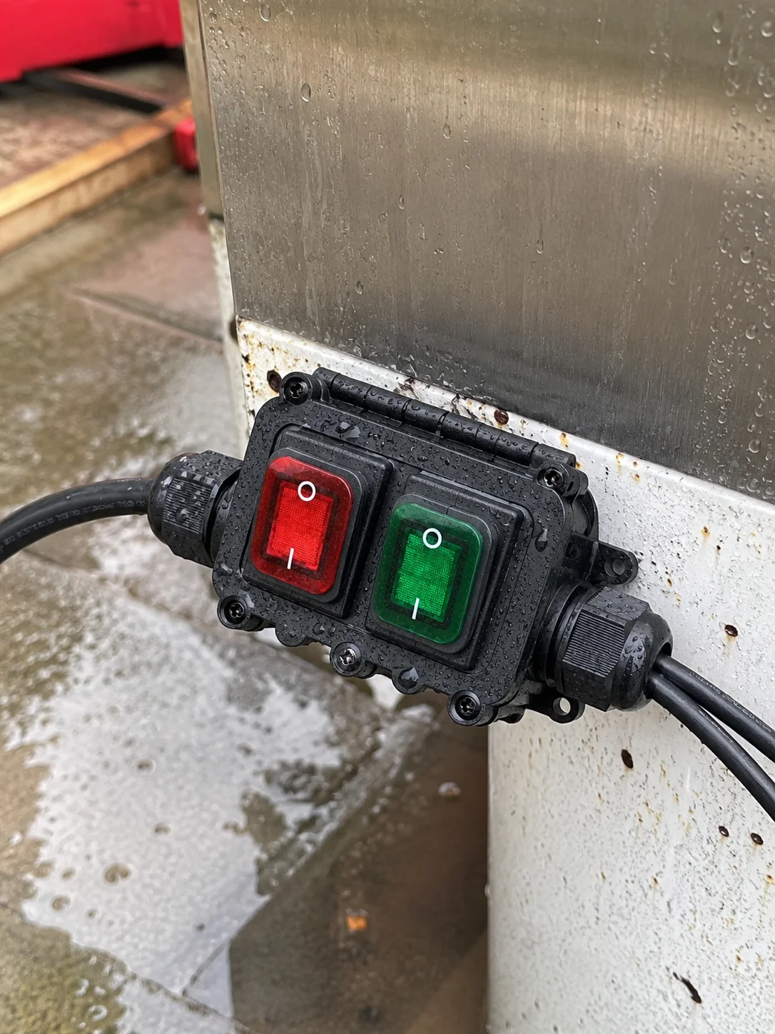 IP68 Wasserdichte Inline-Kabelschalterbox Einzel/Doppel Ein/Aus Optional mit LED-Anzeige 16A 30A 24V 220V für Außen- und Gartenbeleuchtung – Detail 6