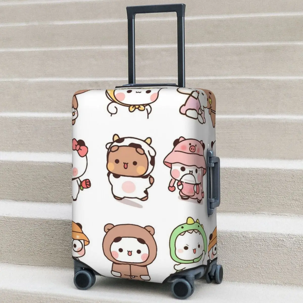 

Чехол для чемодана Bubu Dudu с милым мультяшным медведем-пандой, полезный аксессуар для путешествий и защиты багажа