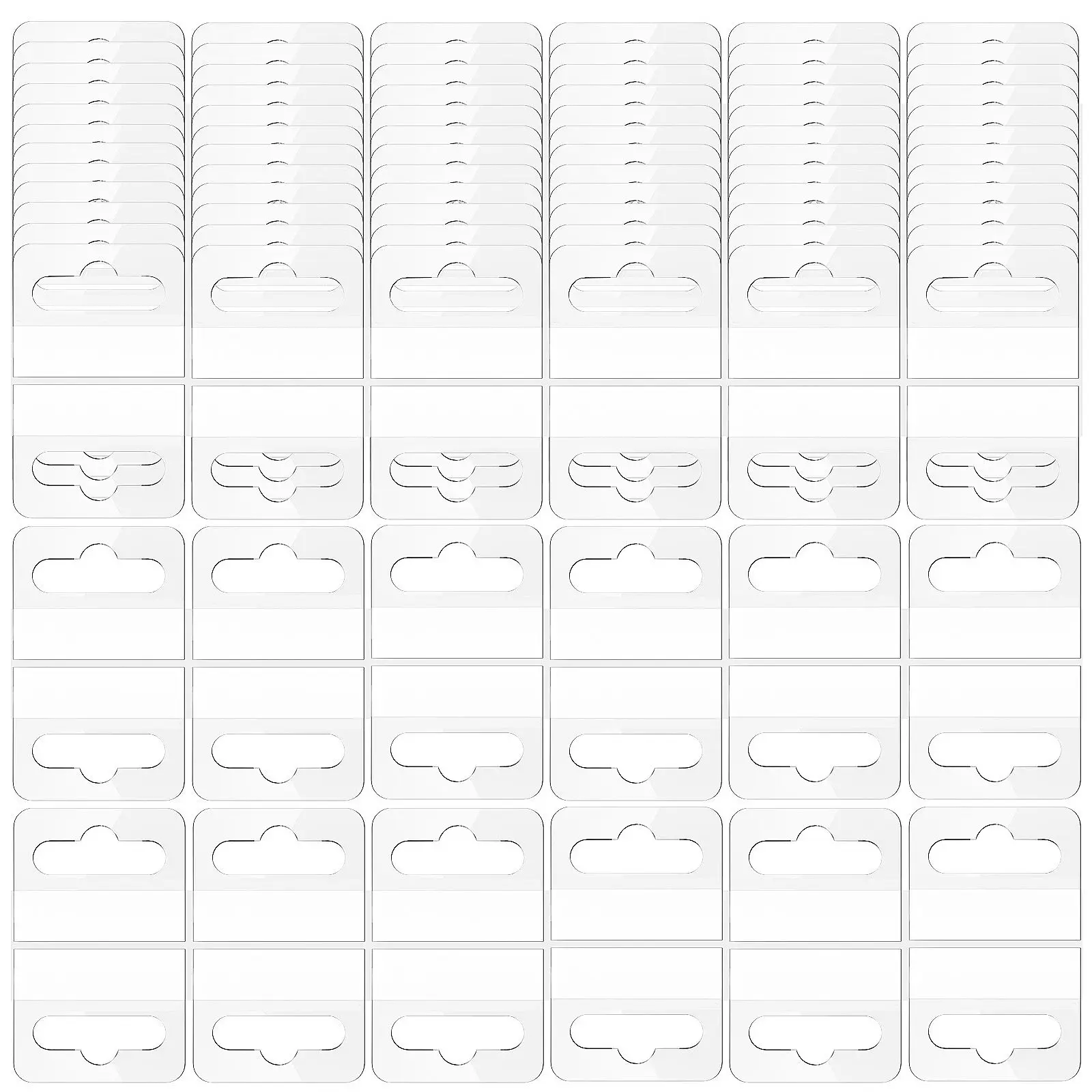 

100 Pcs Hanging Tag Tabs Tags Sticker Self Adhesive Card Plastic Sticky Pvc for Retail Hanger