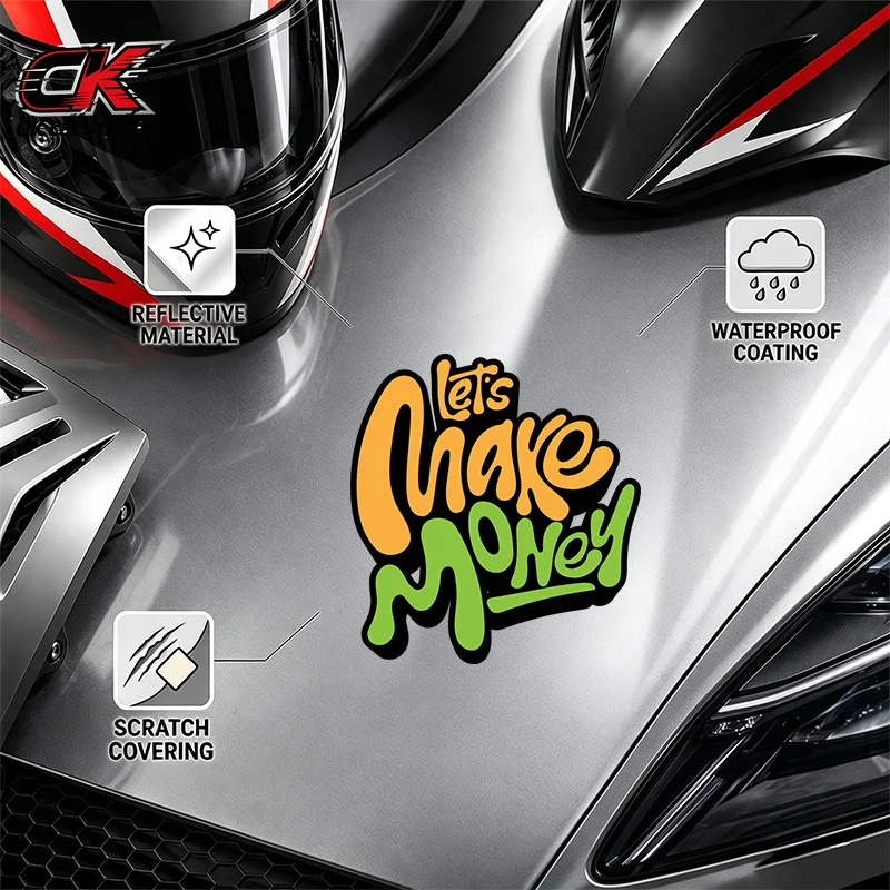 Waterproof Sticker Self-adhesive Weather Resistant for Car Helmet 