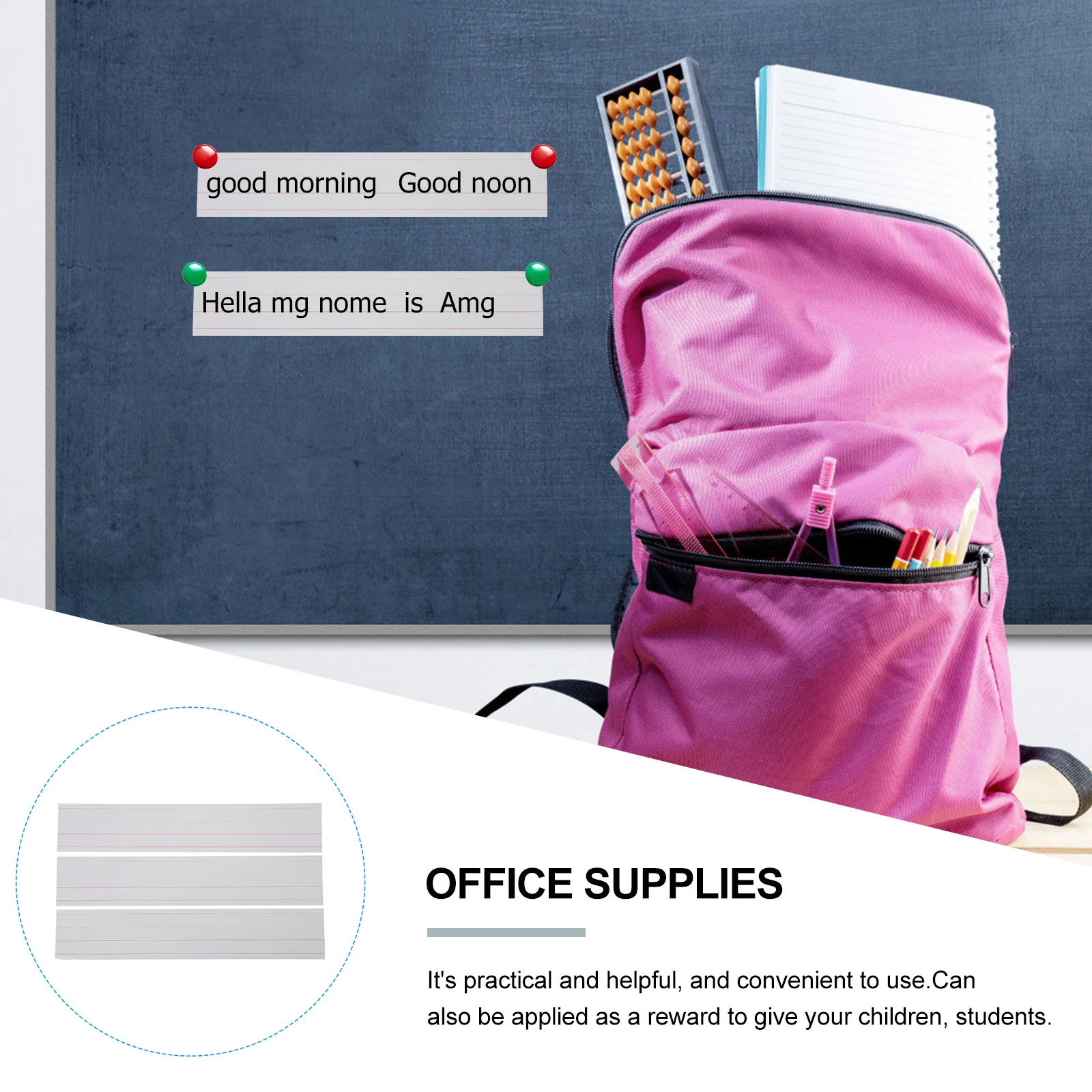 

50 шт., пустые учебные полоски с буквами, школьные аксессуары, полоски с предложением на подкладке для детей, учебные пособия для занятий письмом в классе