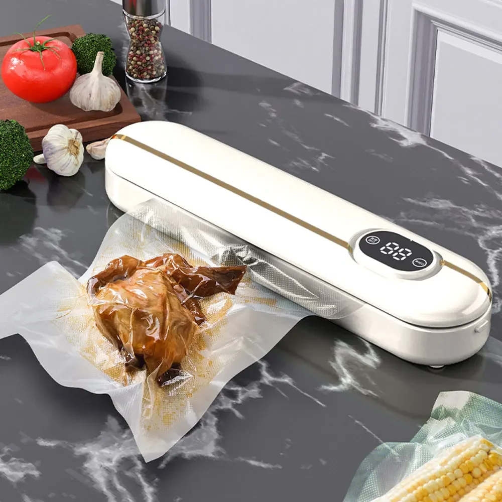 New Automatic Vacuum Sealer Machine For Food Storage With 10pcs Free Food Saver Bags 220V Sealing Machine for Vacuum package