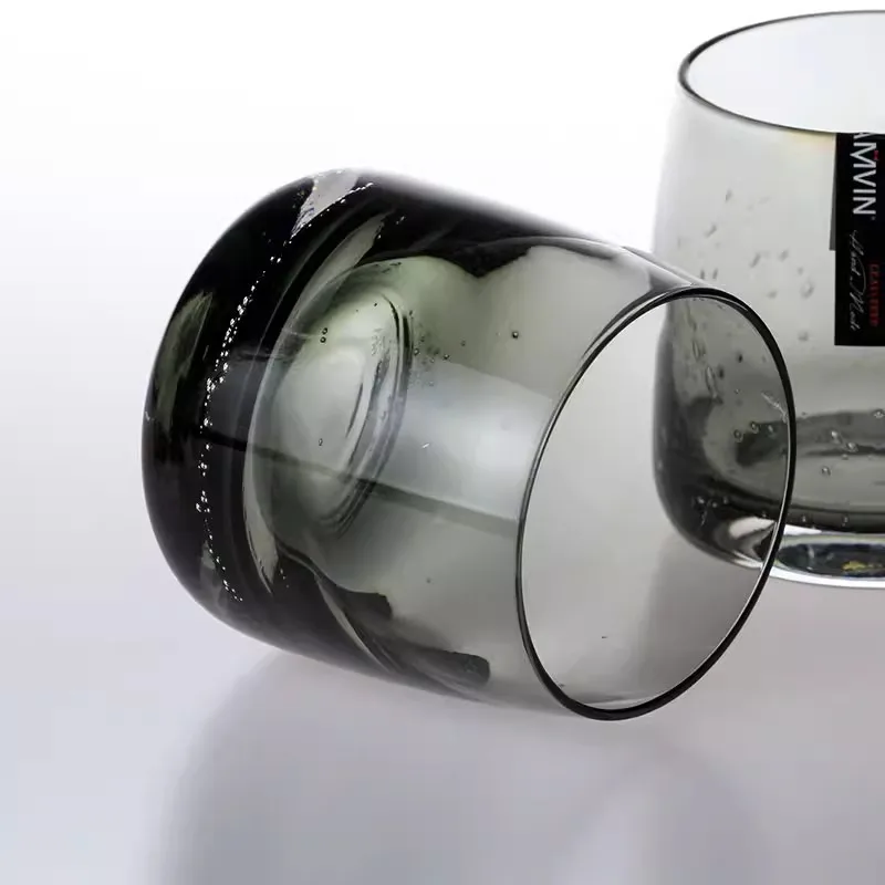 Japanese Style Gray Basalt Whiskey Glass Crystal Brandy Snifters XO Wine Glasses Cup Whisky Tumbler Sake Bowl With Wood Gift Box