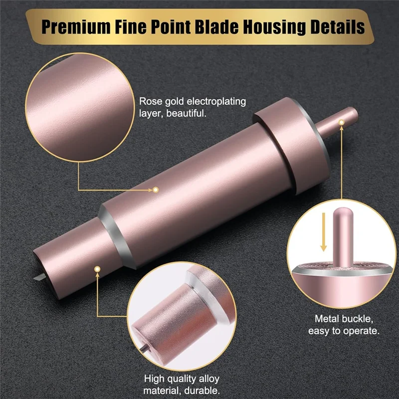 ABMS-11Pcs Premium Fine Point Blade With Housing,For Cricut Maker, Maker 3 With Housing For Cutting Film, Vinyl, Sticker
