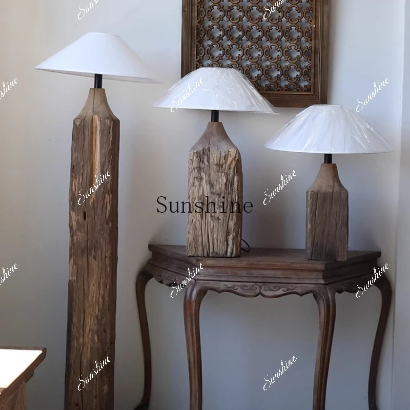 Pile lamp Floor lamp Solid wood ornament Antique style  FT