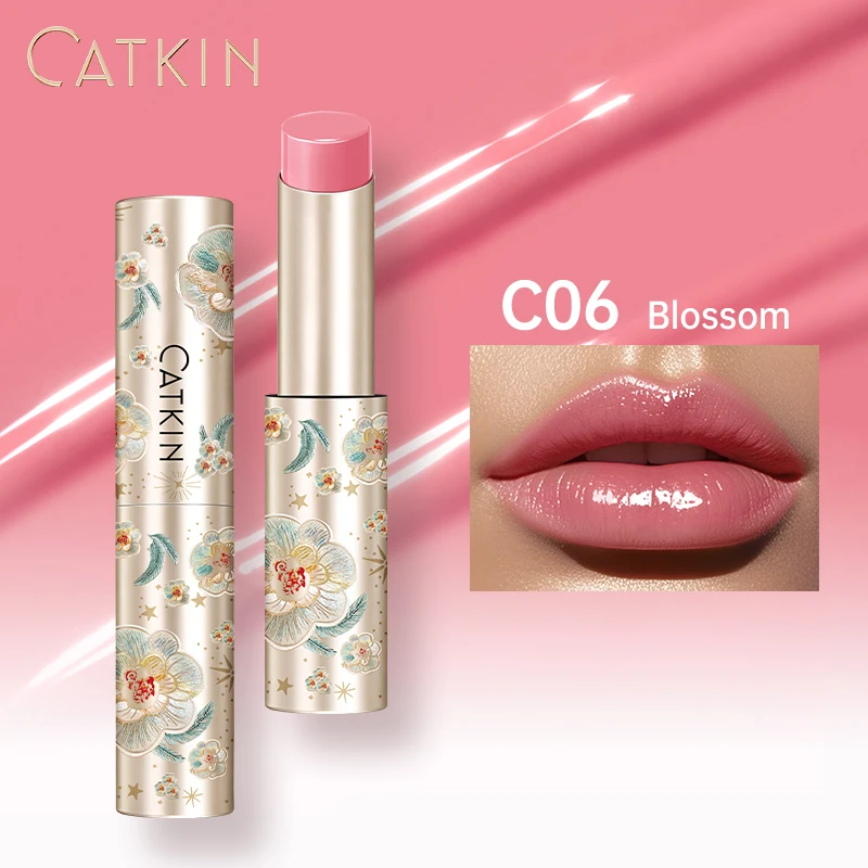 CATKIN GLOSSY LIP BALM Hydrating Lip Stick Lip Tint Lipstick Long Lasting 12H Hydration Moisturize, Protect & Soothe Dry Lips