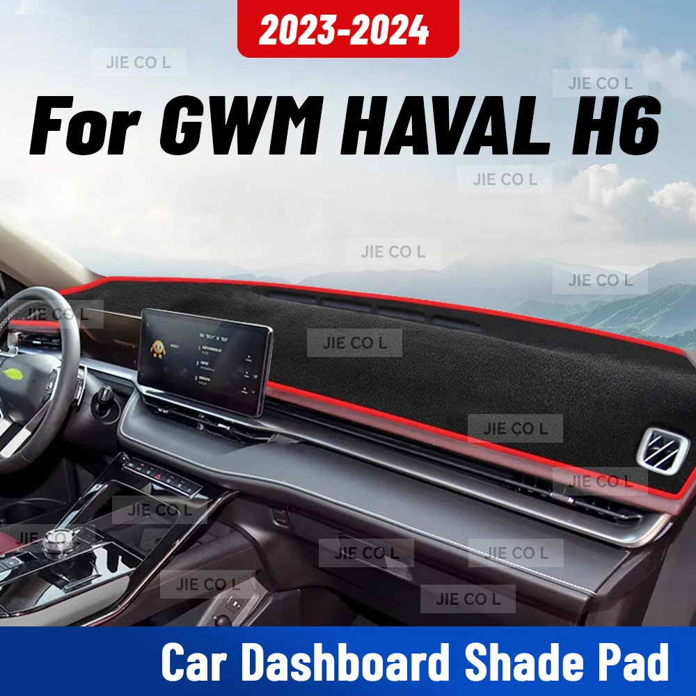 For GWM HAVAL H6 2023 2024 Car Dashmat Anti-UV Dashboard Cover Dash Mat Sunshade Carpet Protective Polyester Blanket Accessories