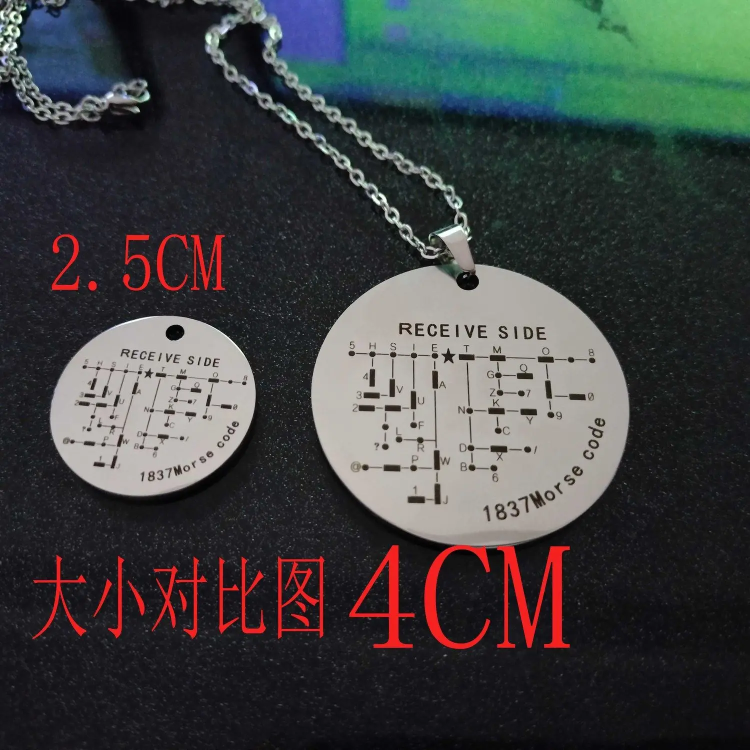 2026 Hot New Morse Code CW Training Coin Telegraph Practice Tool Necklace Pendant Badge Gift for Ham Radio Enthusiasts Beginners
