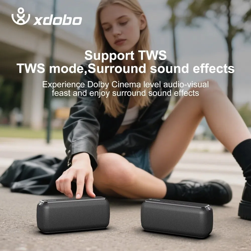 XDOBO X8 Bluetooth Speaker 60W Deep Bass Bluetooth Subwoofer Waterproof 6600mAh Wireless Speaker for Camping Riding Hiking - view 2