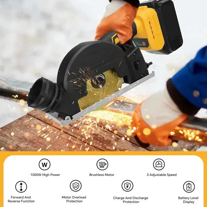 4 Inch Cordless Cutting Saw 4inchJMJ CUT OFF Tool Grinding Machine Grinder Angle Grinder for Dewalt Battery