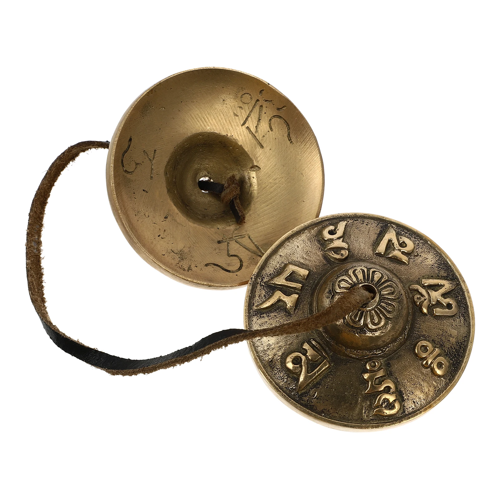 1 قطعة اليدوية النحاس التأمل جرس الصنج الرنين أداة قرع الدينية اليوغا ممارسة التأمل الروحي هدية #3