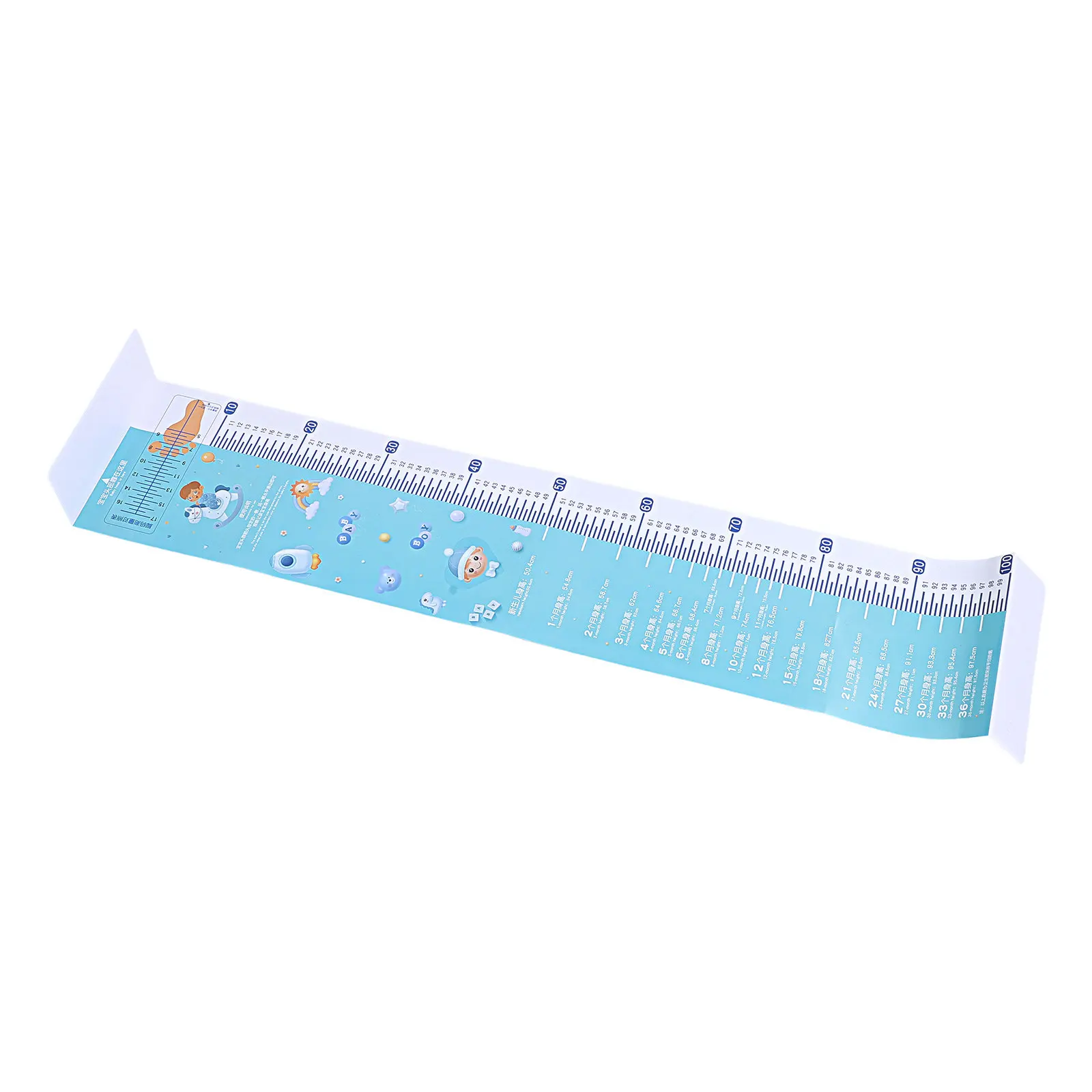 

Baby Height Measuring Mat Soft Infant Body Length Meter Portable Growth Chart Ruler for Kids Storage Bag Stickers Childrens