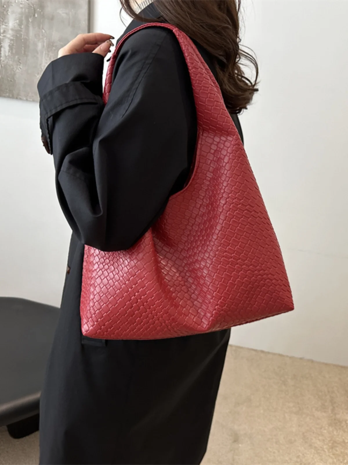 Bolso informal para mujer, bolso de mano de gran capacidad 2025, bolsos con patrón tejido para mujer, bolsos cruzados femeninos, bolso de hombro