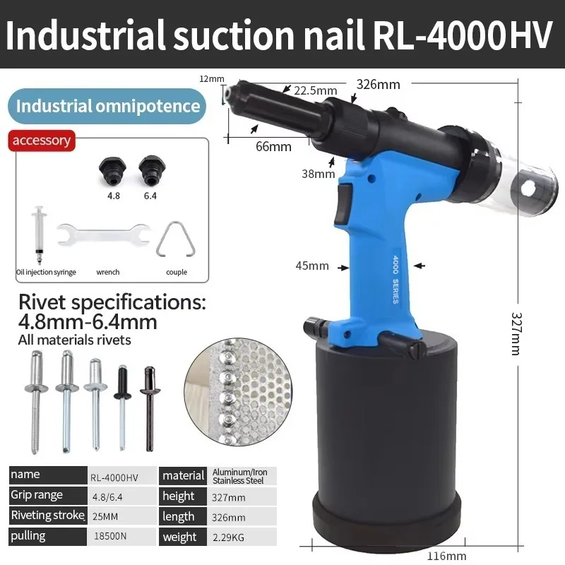 Hot Sale Rivet Tool Heavy Duty Pneumatic Hydraulic Rivet Tool Air Riveter for 4.8mm 6.4mm