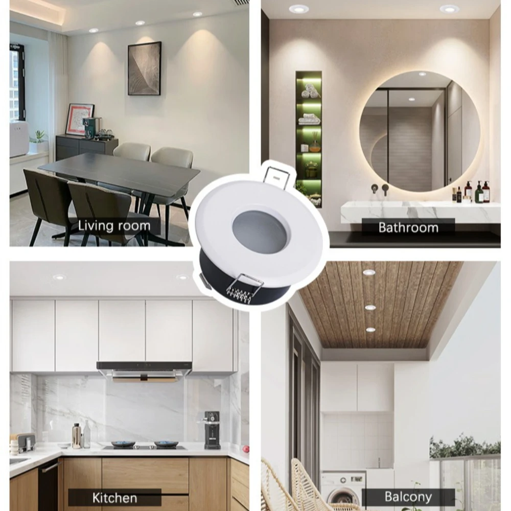 JOYINLED LED-Einbauleuchte IP65 Wasserdicht Einbaustrahler GU10/MR16 Deckenlampe Rahmen Deckenlampenhalter für Zuhause Büro Geschäft – Detail 8