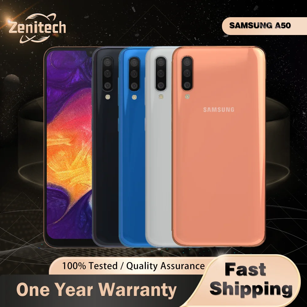 الأصلي سامسونج غالاكسي A50 A505F A505U 4G الهاتف المحمول 4GB RAM 64GB ROM 6.4 "25MP + 8MP + 5MP الهاتف المحمول OctaCore A50 الهاتف المحمول #1