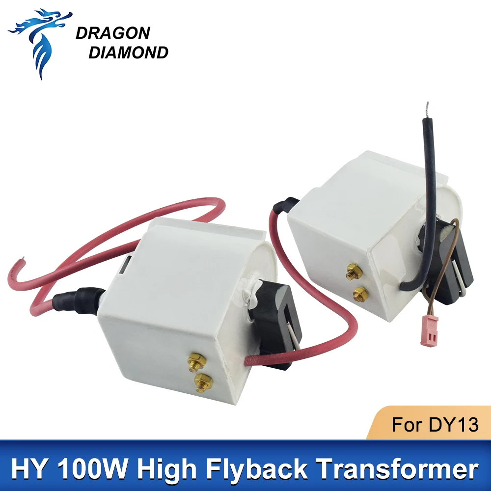 100W transformator Flyback wysokiego napięcia odpowiedni do zasilanie lasera maszyna do grawerowania i cięcia laserowego HY DY13 serii CO2