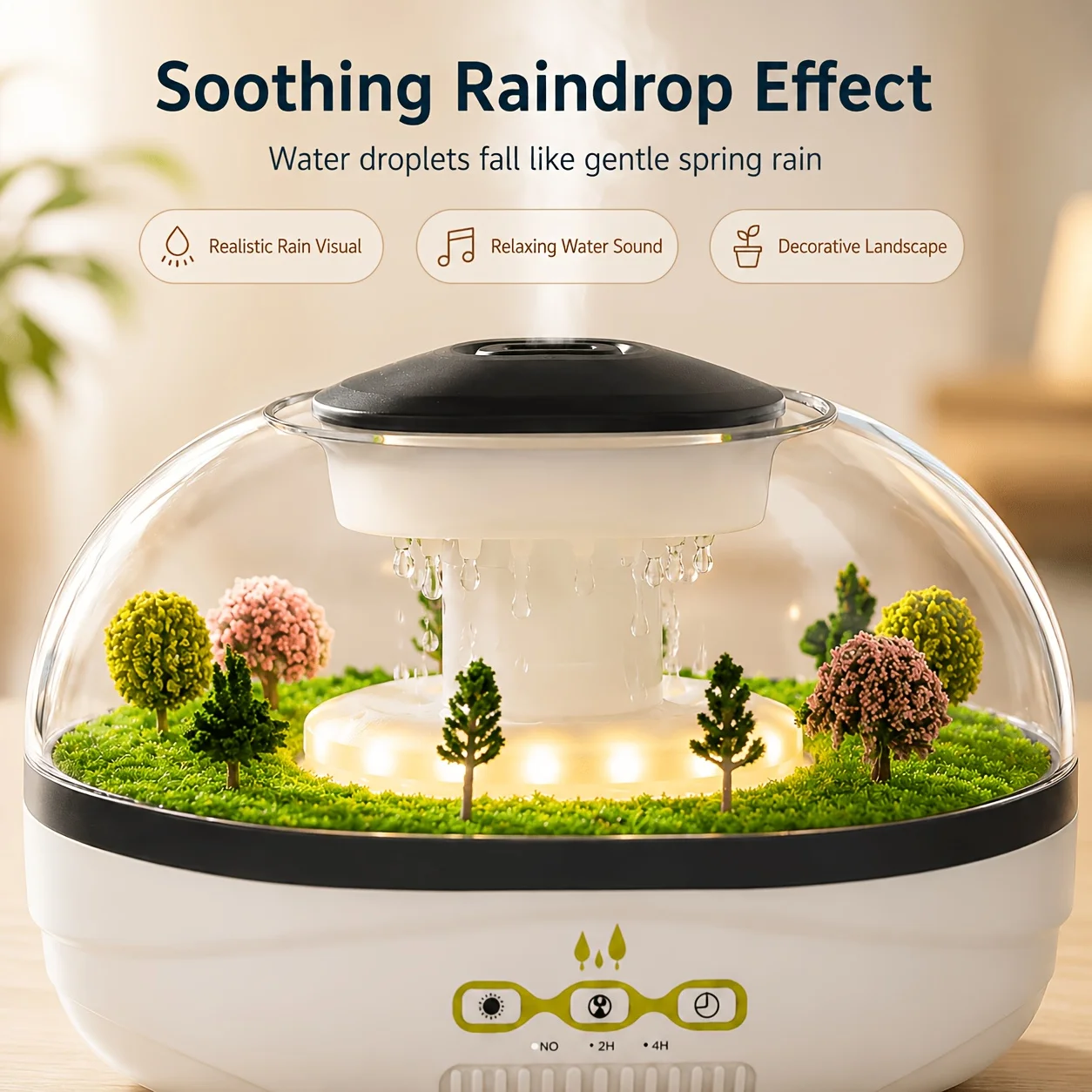 Micro-Landscape Raindrop Aroma Diffuser,Landscape Indoor Decoration, Air Humidifier for Bedroom,Office,Yoga, Desktop Decoration