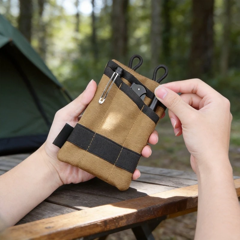 Tactical Small Bag EDC Molle Bag Mini Wallet Card Accessory Kit Key with Waist Bag Camping, Hiking, Hunting Outdoor Coin Wallet