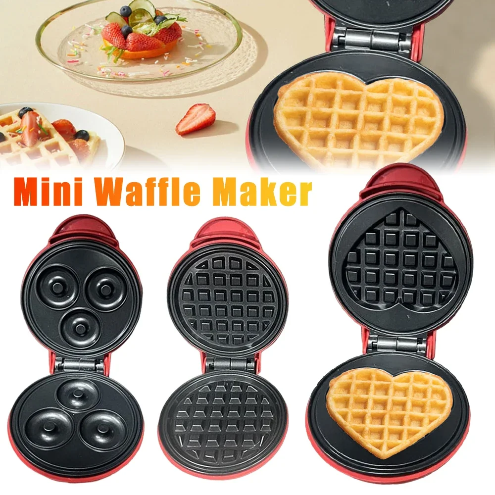 Mini Waffle Maker Nonstick  Electric Breakfast Maker Bubble Egg Cake Oven Pan Sandwich Biscuit Cake Baking Tray Waffle Maker