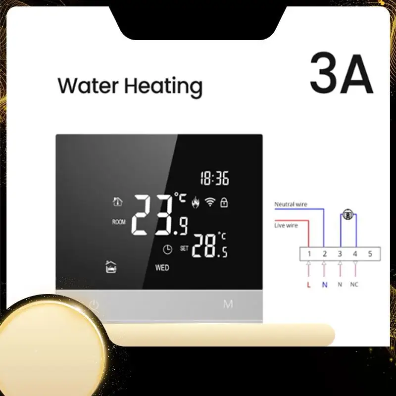 

Умный термостат Tuya Wi-Fi, регулятор температуры водяного отопления для Google Home Alexa Durable (B)