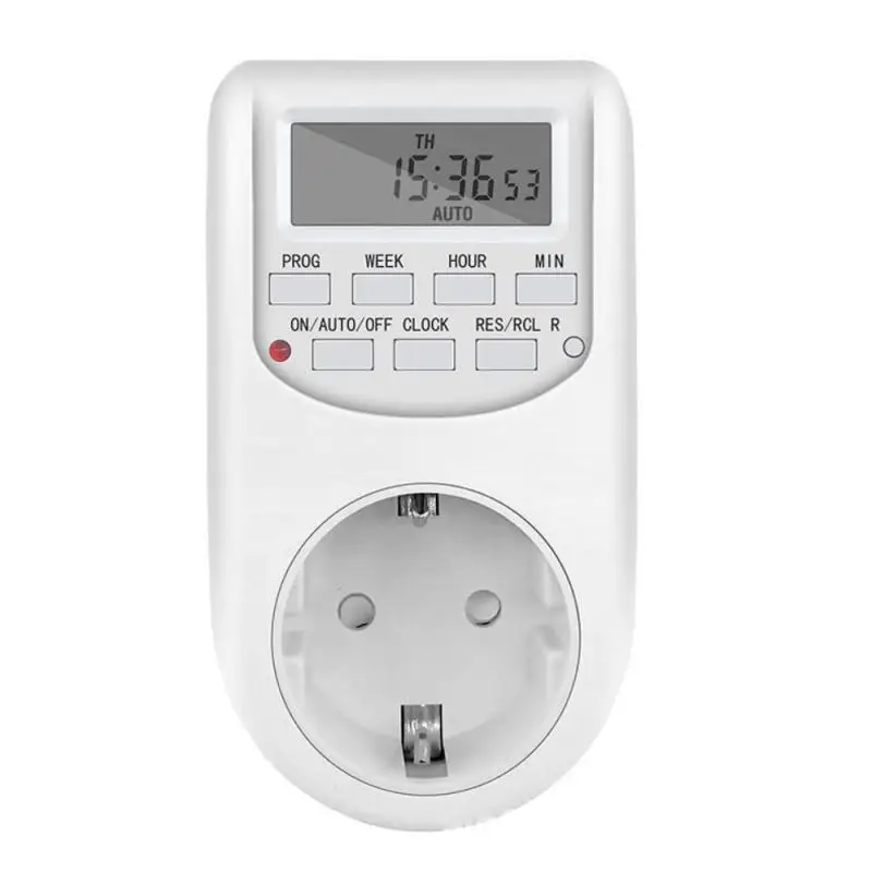 220V 50HZ 10A Timer Switch AL-06G Timer Switch Energy Saving Digital Kitchen Timer Outlet Week Hour Timing Socket EU Plug