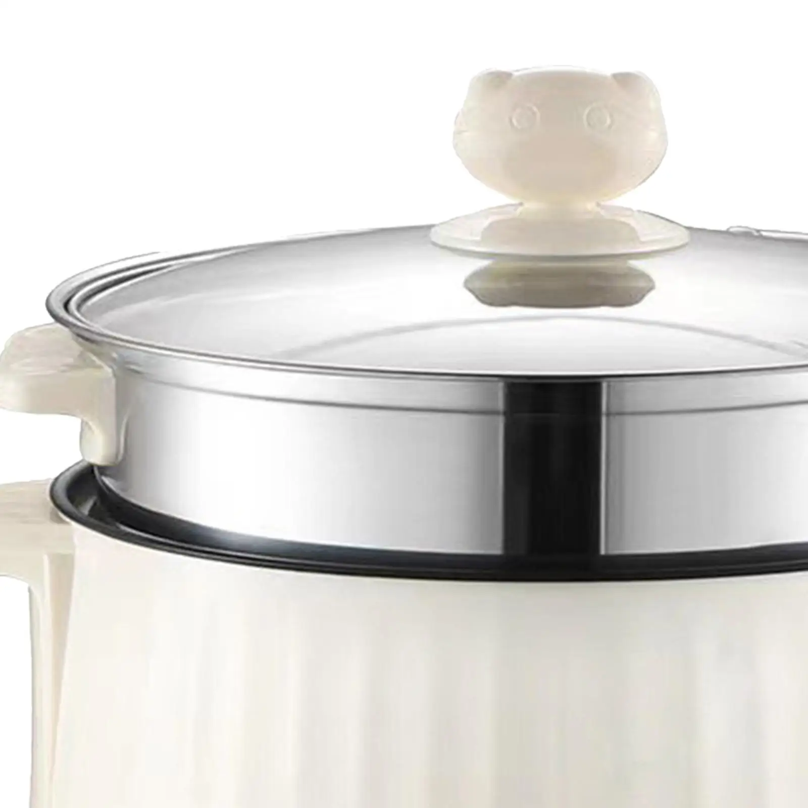 Panela elétrica antiaderente 1.7l, aço inoxidável, multifuncional, 3 engrenagens, frigideira elétrica para macarrão, ramen, mingau, ovos