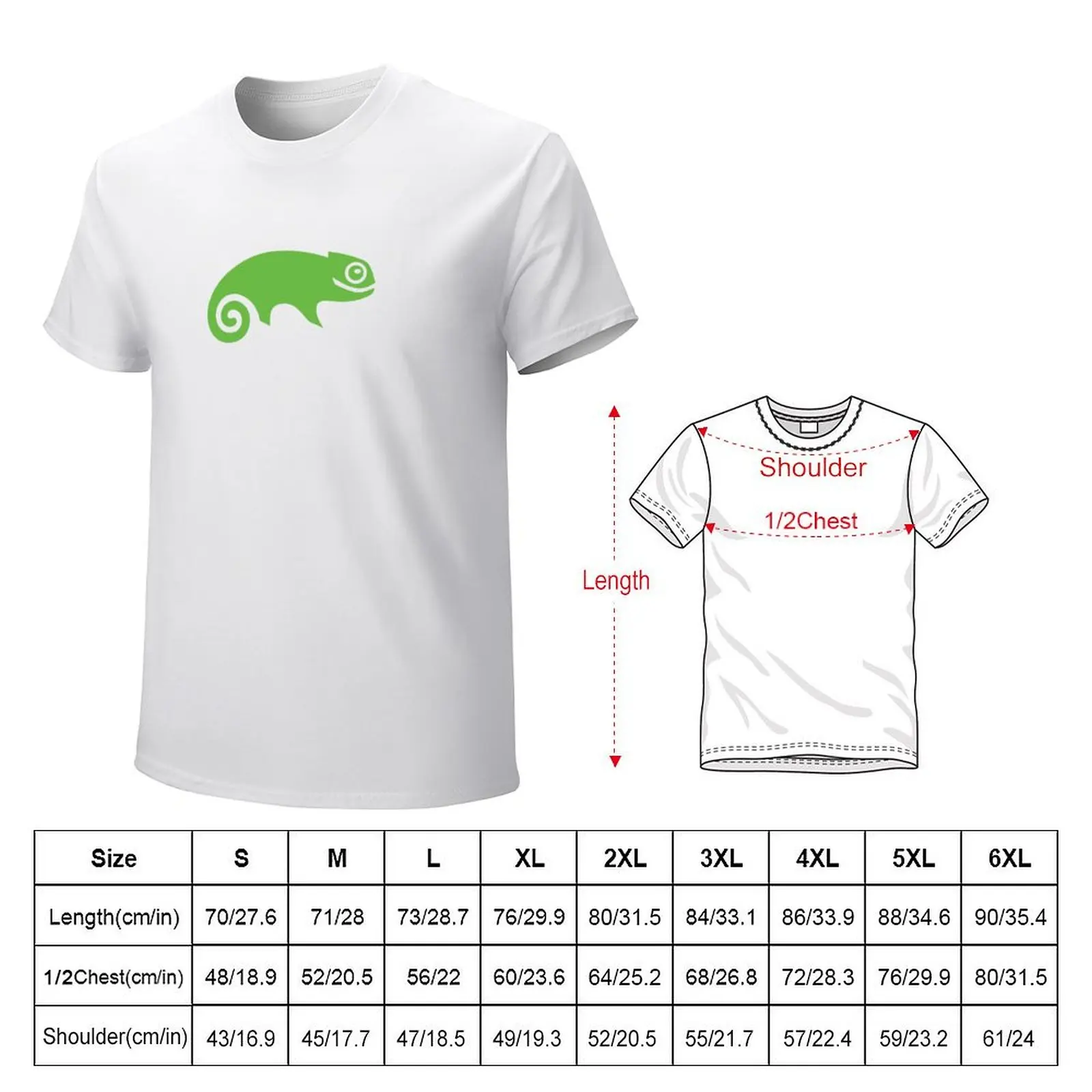 Suse Chameleon Logo T-Shirt customs design your own quick drying funnys workout shirts for men