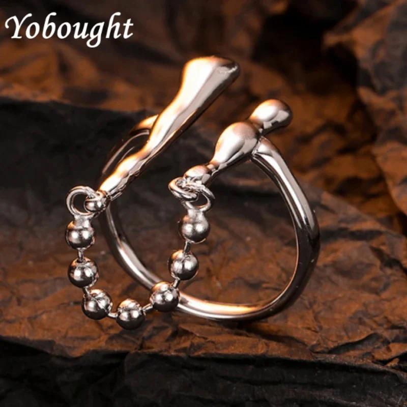 

Irregular Texture Fashion Personality Ins Shaped S925 Sterling Silver Ring