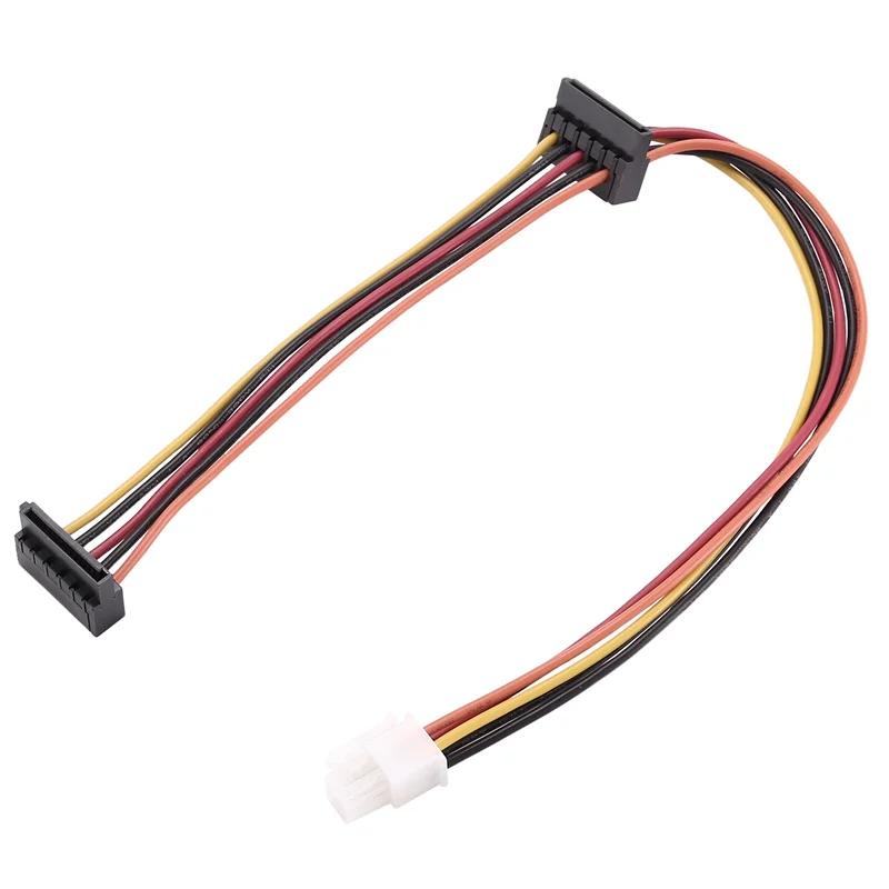 

A08E-ATX Motherboard 4Pin To 2-Port Serial ATA SATA Hard Drive Adapter Power Cable For Lenovo IPC & Tax Controller 18AWG