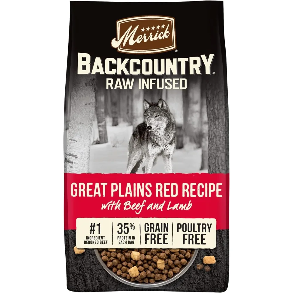 

Backcountry Grain Free Dry Adult Dog Food Kibble with Freeze Dried Raw Pieces, Great Plains Red Recipe - 20.0 Lb. Bag