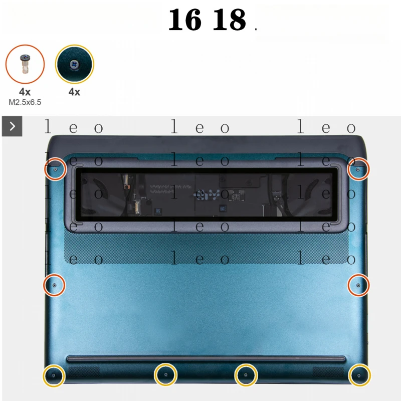 for  Alienware 16 18 Area-51 AA16250 AA18250 laptop casing bottom back cover air vent screws motherboard cooling fan speaker hi