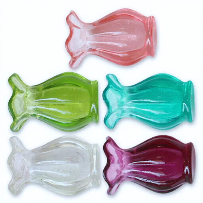 

5Pcs Miniature Vase Set Plastic Resin Fine Craft Mini Home Planter Decor Desktop Ornaments Micro Landscape Mini Garden