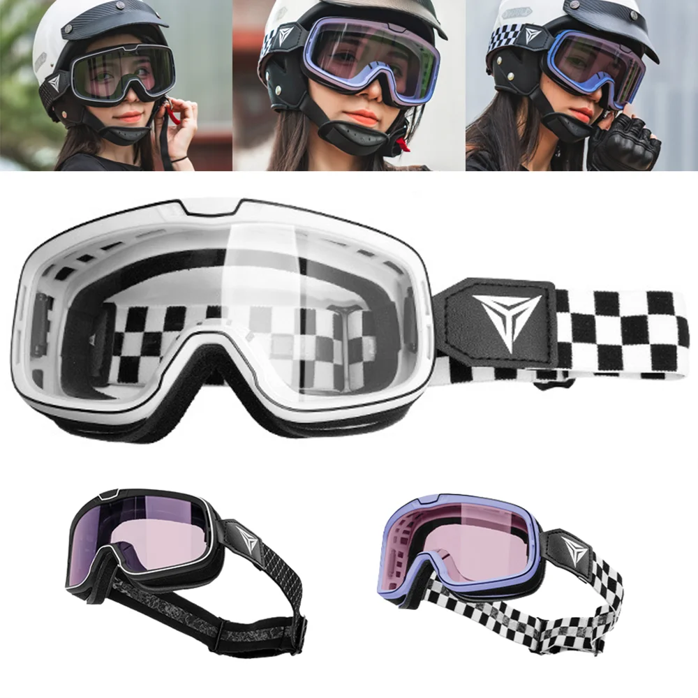 

Motorcycle Retro Goggles Skiing Glasses Outdoors Motocross Sunglasses Helmet Riding Racing Cafe Racing Mountain Bike ATV