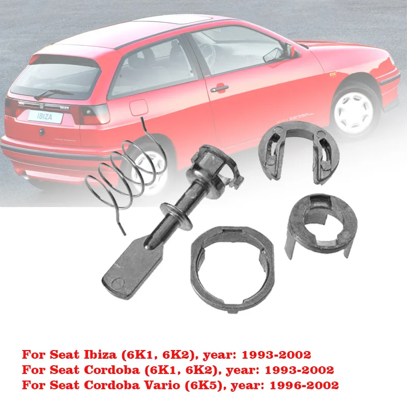 2set 6K3837223A FRONT LEFT RIGHT DOOR LOCK BARREL REPAIR KIT 5PCS FOR SEAT CORDOBA IBIZA 6K1 CORDOBA 6K2 6K5 6K1
