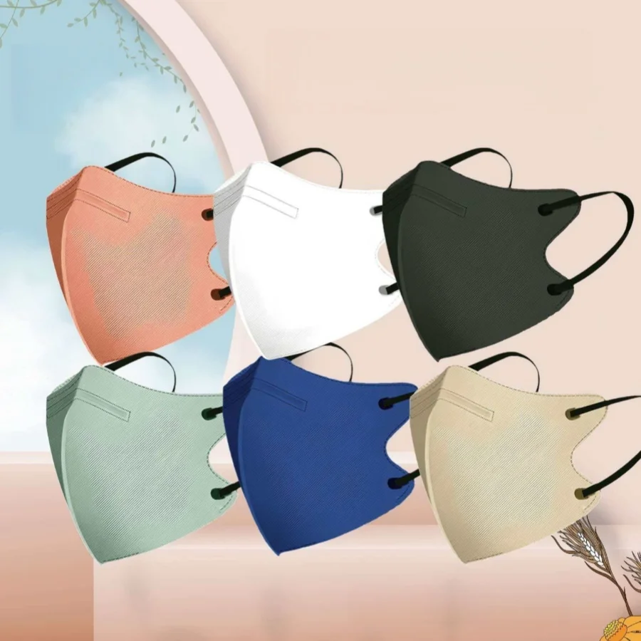 Morandi Solid Color 4D KN95 Mask, Individually Packed, Upgraded Adult All-Season Skin-Friendly Protective Mask