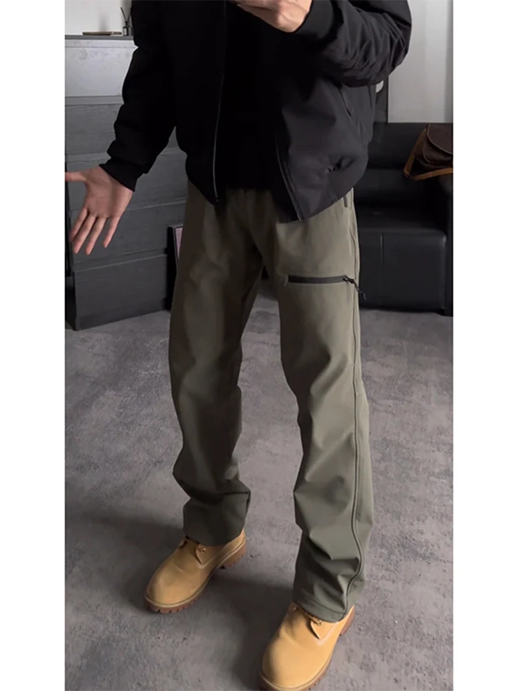 

Men's Tee-Proof Fce-Lined Cargo Pants Military een Waterproof Windproof Cold Resistant Skiing Trousers Spring Autumn W...