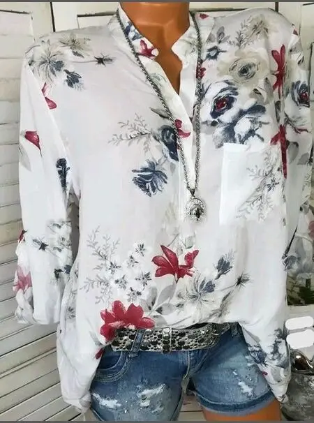 Camisa de manga larga con cuello en V para mujer, Top Sexy a la moda, informal y elegante, primavera y verano, 2024