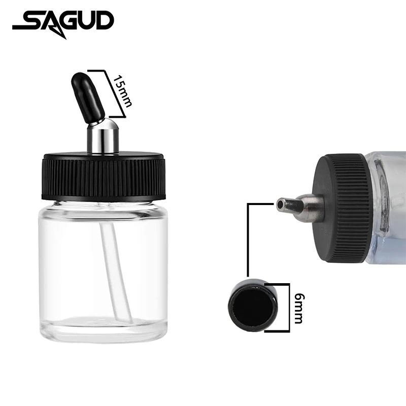 SAGUD 30/50/100 PCS Airbrush Bottles Caps Airbrush Jar Pour Covers Siphon Adapter Spout Pot Protection for Airbrush Bottle Jar