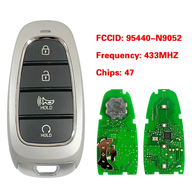 

CN020243 Replacement 4 Button Smart Key For Hyundai Tucson 2022 Remote Control 47 Chip 433MHz FCCID 95440-N9052 Keyless Go