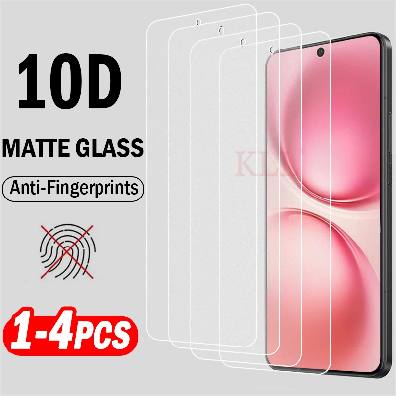 

1-4pcs 10D Matte Protective Tempered Glass For Vivo X200 FE X200 Pro mini X200S X100S X80 Lite X60 X70 Screen Protectors