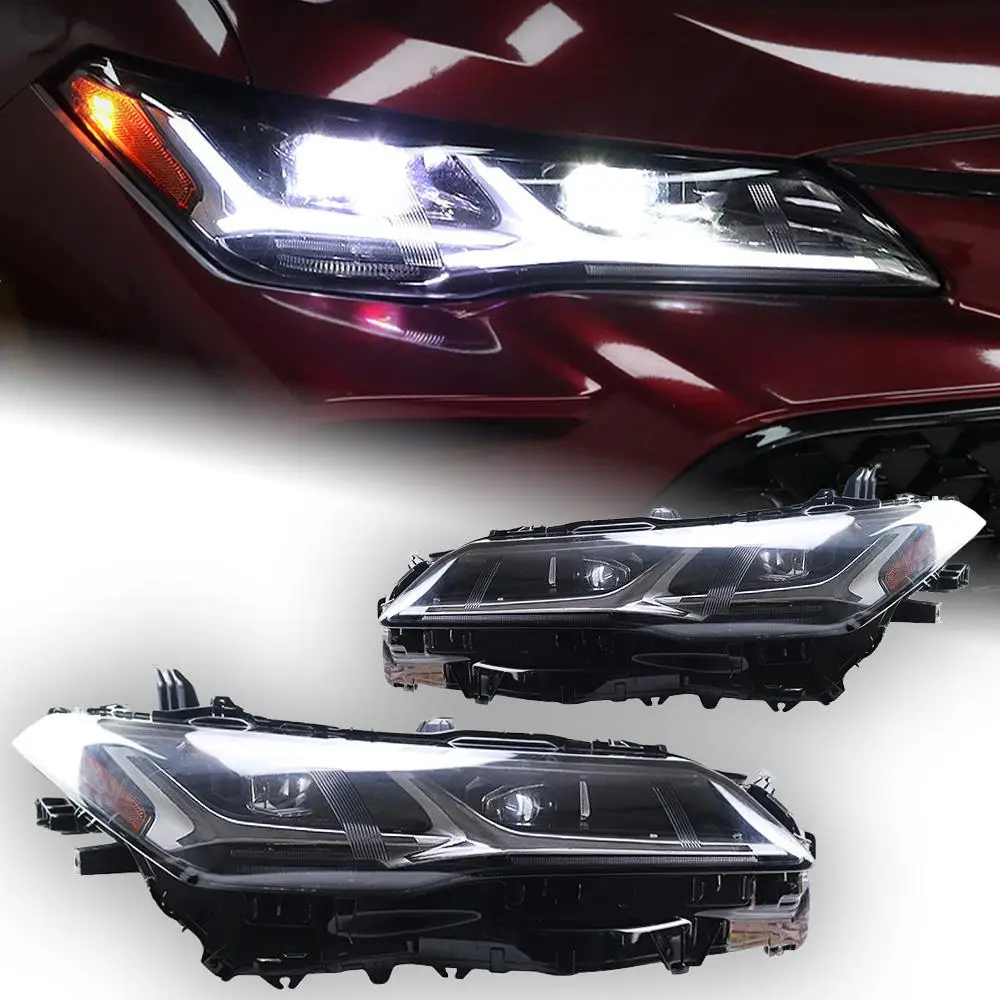 Car For Toyota Avalon Projector Lens 2018-2022 Headlights Drl Hella Led Bi Xenon Bulb Fog Lights Car Accessory Head Lamp