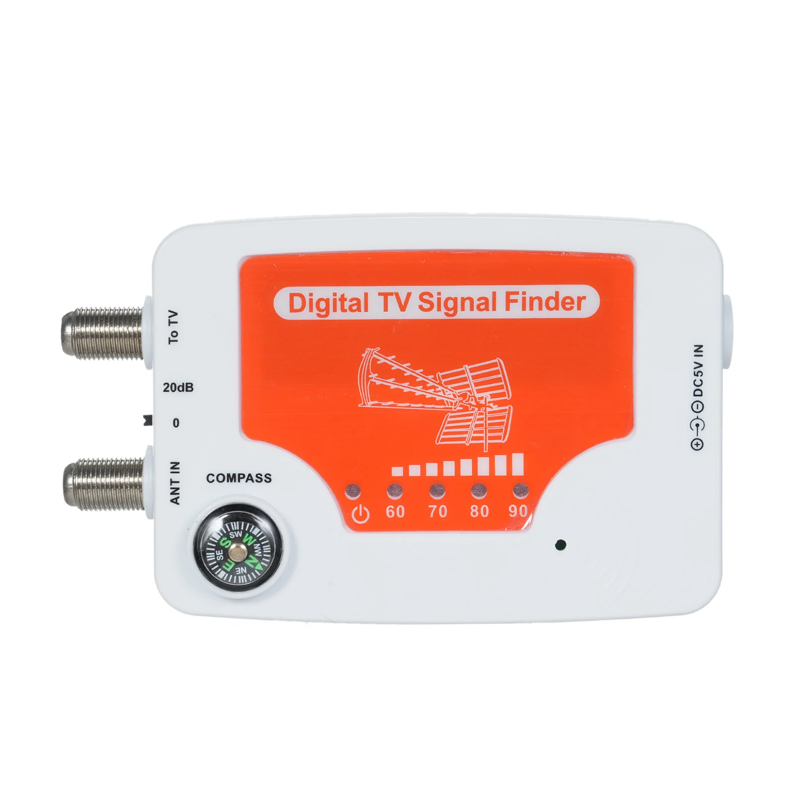 Digital TV Signal Finder Mini Signal Finder Digital Aerial Terrestrial TV Antenna Signal Meter Detector Receiver with Compass