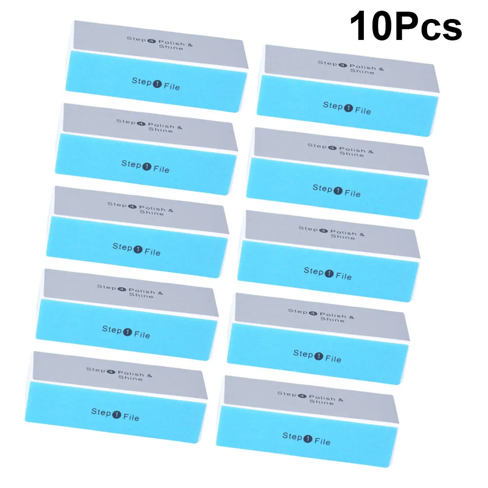 10 個ネイルバッファーファイル四面研磨ブロックネイルアートマニキュアウォールナットウッドサンディングツールアートワークポリッシャーボディスポンジ