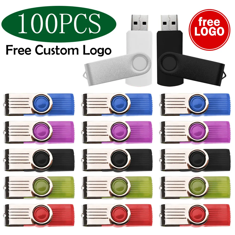

100pcs/lot Free Tailored Logo USB Flash Drive 2.0 Pendrive Wholesale Price 1GB 4GB 128MB Memory Stick for Photography Gifts