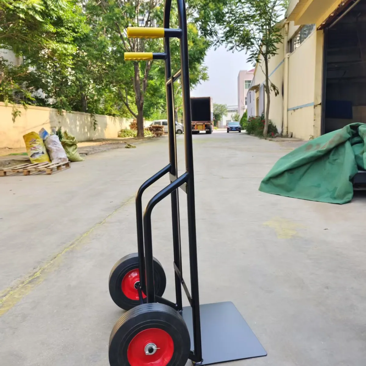 Hand-pushed storage truck construction site agricultural two-wheeled trolley solid wheel