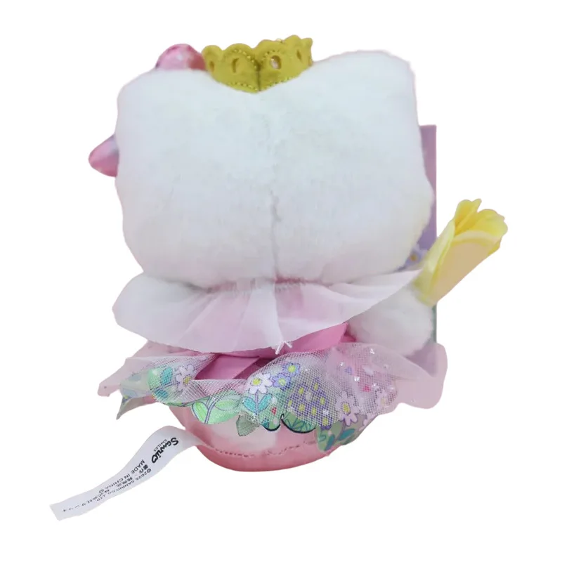 Kawaii Sanrio 헬로 키티 플러시 장난감 키 체인 만화 배낭 펜던트 부드러운 인형 인형 소녀 생일 선물 크리 에이 티브 주변 장치