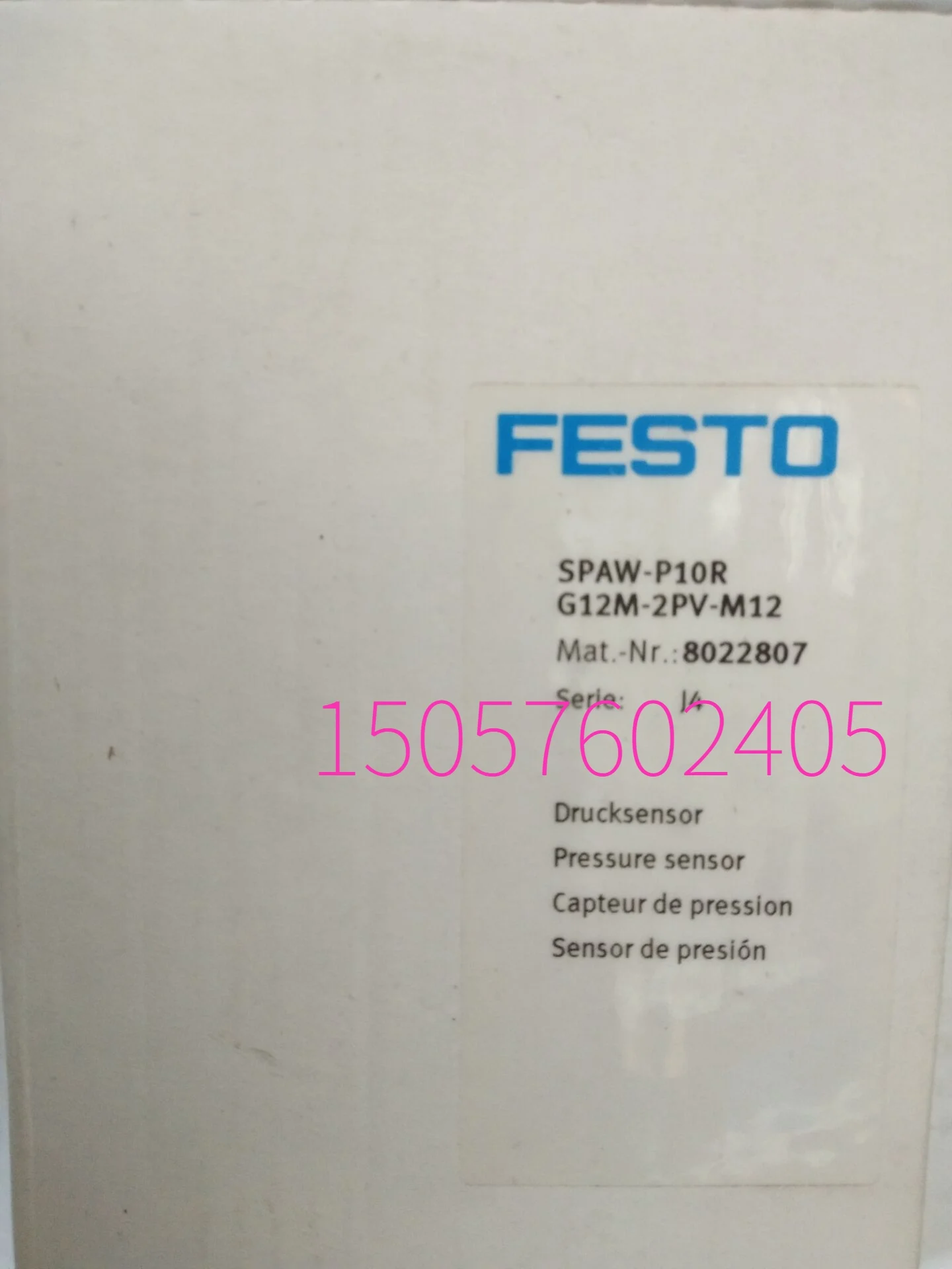 Festo FESTO Pressure Sensor SPAW-P10R-G12M-2PV-M12 8022807 In Stock