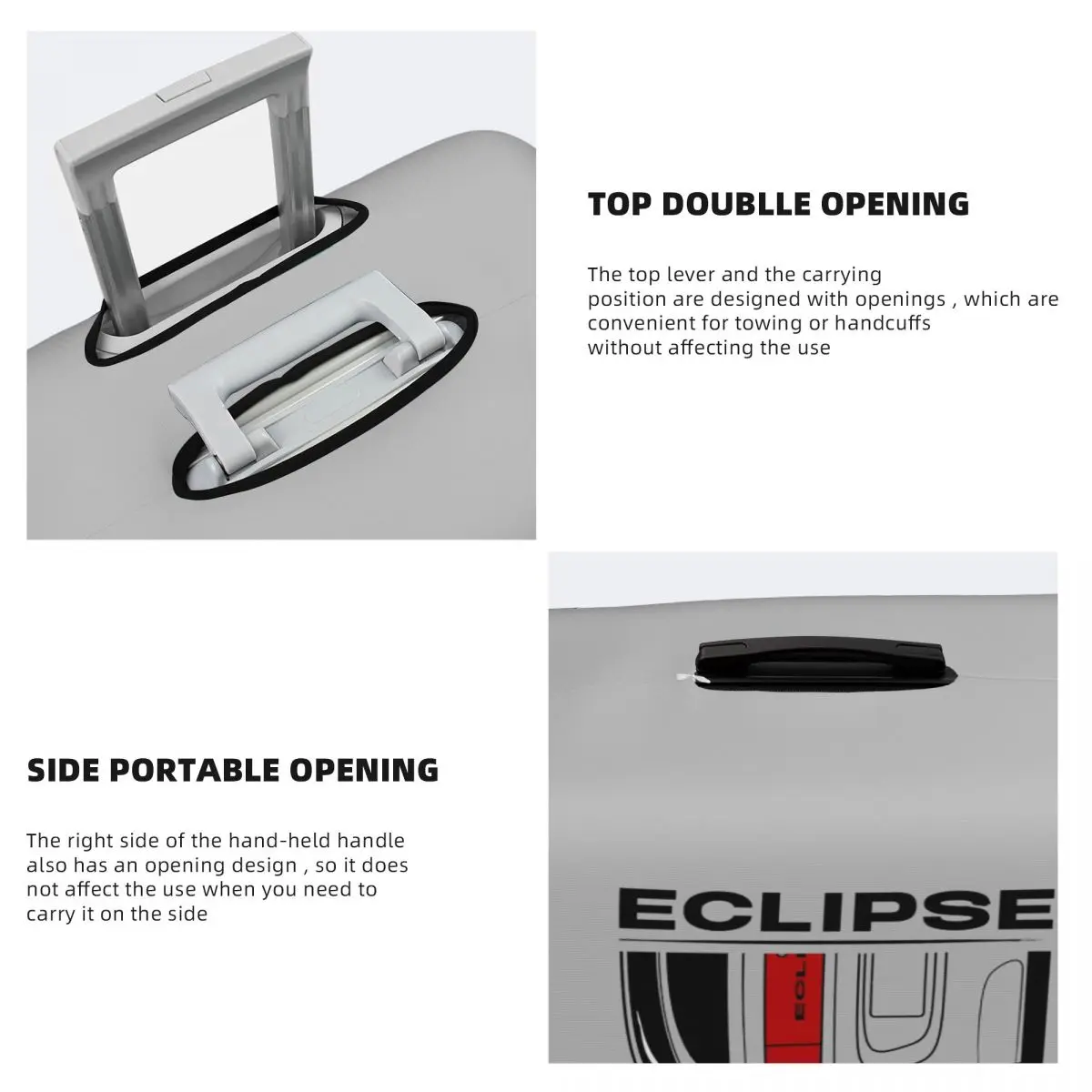 Eclipse 2G DSM 레드 여행 가방 커버 보호용 탄성 여행용 수하물 보호 커버(18-32인치용)